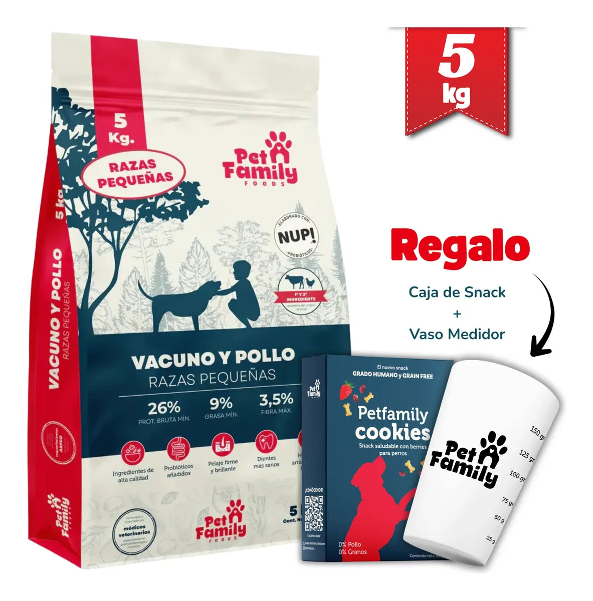 PetFamily vacuno y pollo 5 kg – alimento para perros adultos razas pequeñas