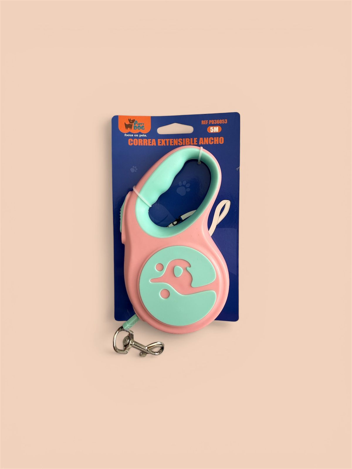 Correa extensible para perro 5m ancha – correa retráctil resistente para paseos