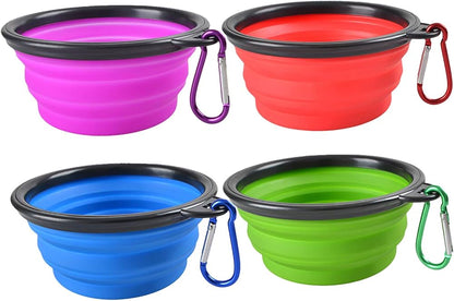 Plato plegable de silicona para perros y gatos – Bebedero Portátil