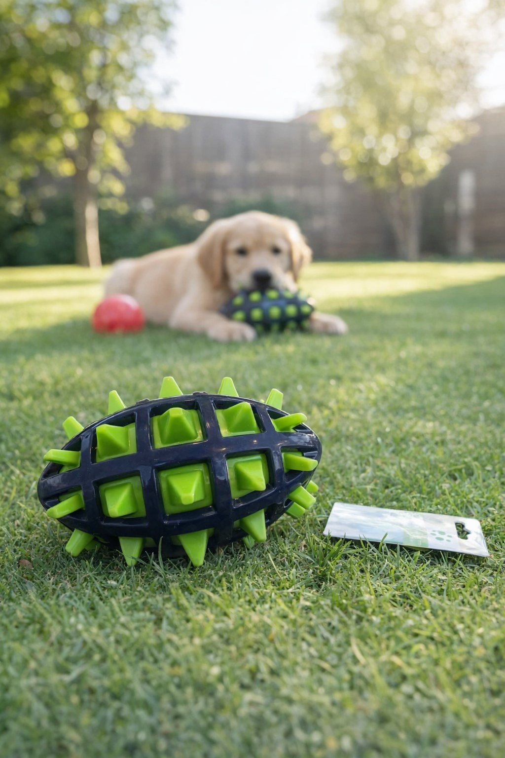 Juguete sonoro para perros medianos y grandes – pelota interactiva resistente