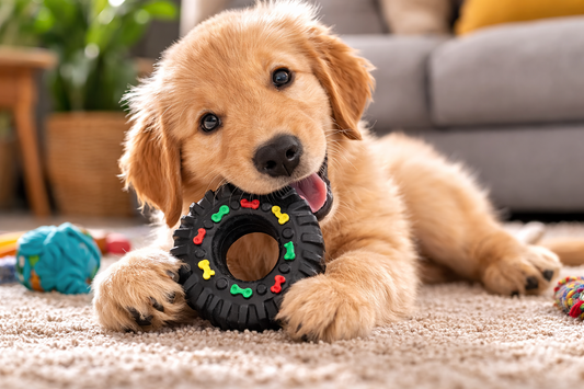 Juguete de Goma para Perros – Aro Tipo Llanta Mordedor