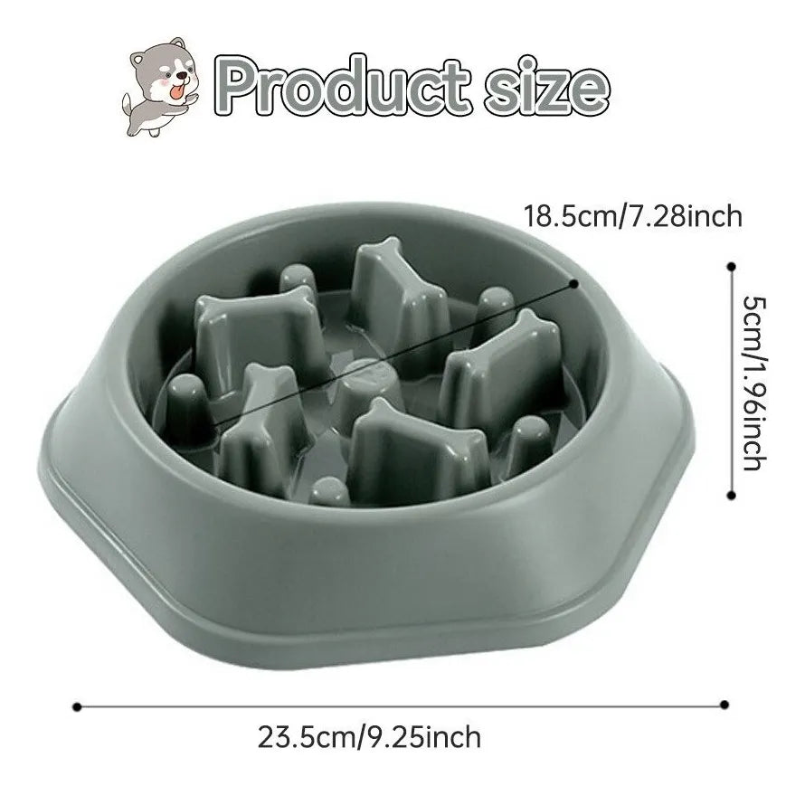 Plato come lento para perro 23.5 cm – Comedero antiansiedad para mascotas