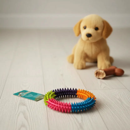 Juguete mordedor de goma para perros con textura dental – juguete interactivo