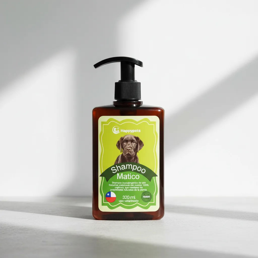 Shampoo matico happy pets para perros, botella 320 Ml