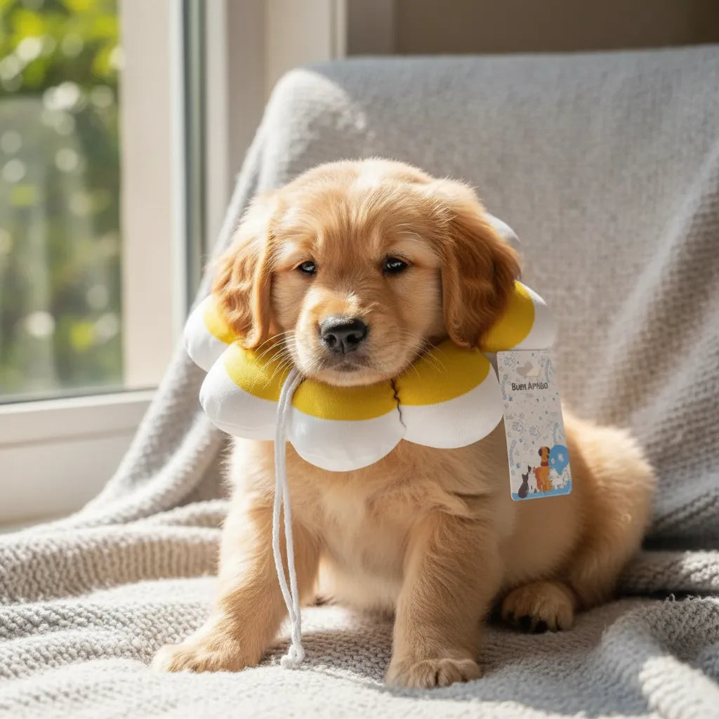 Collar Isabelino Suave Tipo Flor para Perros y Gatos – Protector de Recuperación