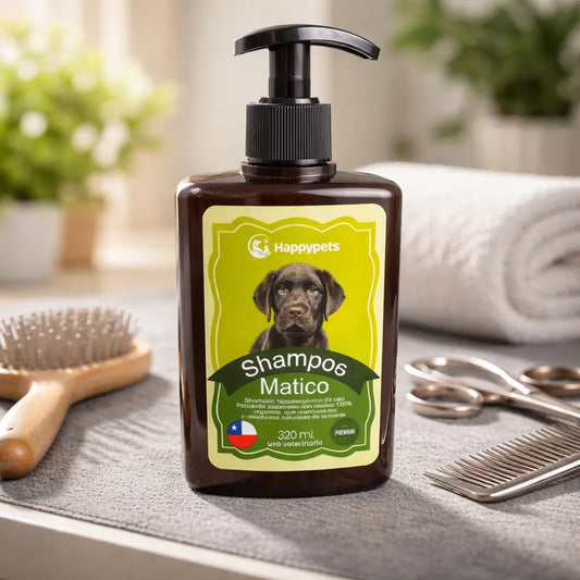 Shampoo matico happy pets para perros, botella 320 Ml