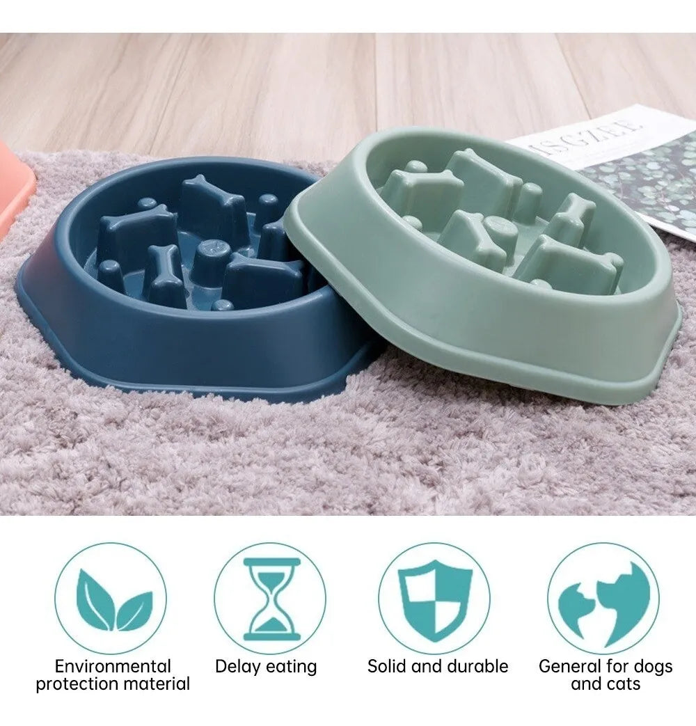 Plato come lento para perro 23.5 cm – Comedero antiansiedad para mascotas
