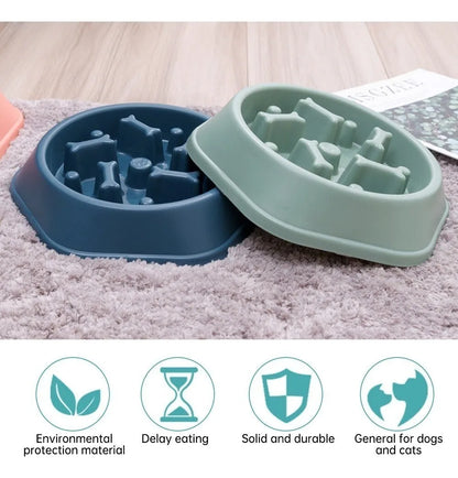 Plato come lento para perro 23.5 cm – Comedero antiansiedad para mascotas