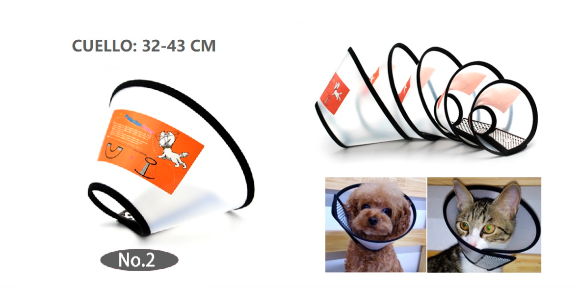 Collar Isabelino Protector para Perros y Gatos – Cono de Recuperación Ajustable