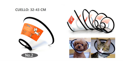 Collar Isabelino Protector para Perros y Gatos – Cono de Recuperación Ajustable