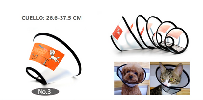 Collar Isabelino Protector para Perros y Gatos – Cono de Recuperación Ajustable