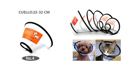 Collar Isabelino Protector para Perros y Gatos – Cono de Recuperación Ajustable