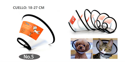 Collar Isabelino Protector para Perros y Gatos – Cono de Recuperación Ajustable