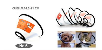 Collar Isabelino Protector para Perros y Gatos – Cono de Recuperación Ajustable