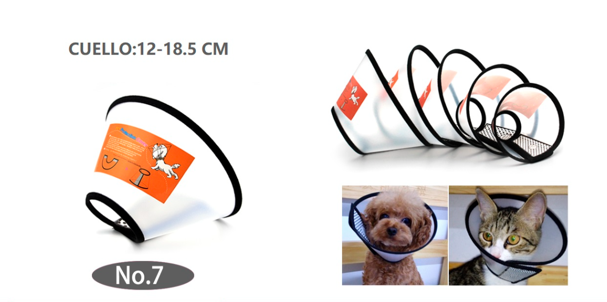 Collar Isabelino Protector para Perros y Gatos – Cono de Recuperación Ajustable