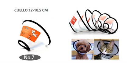 Collar Isabelino Protector para Perros y Gatos – Cono de Recuperación Ajustable