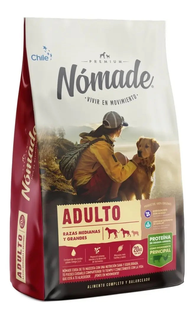 Nómade Adulto 20 kg alimento completo para perros adultos de todas las razas