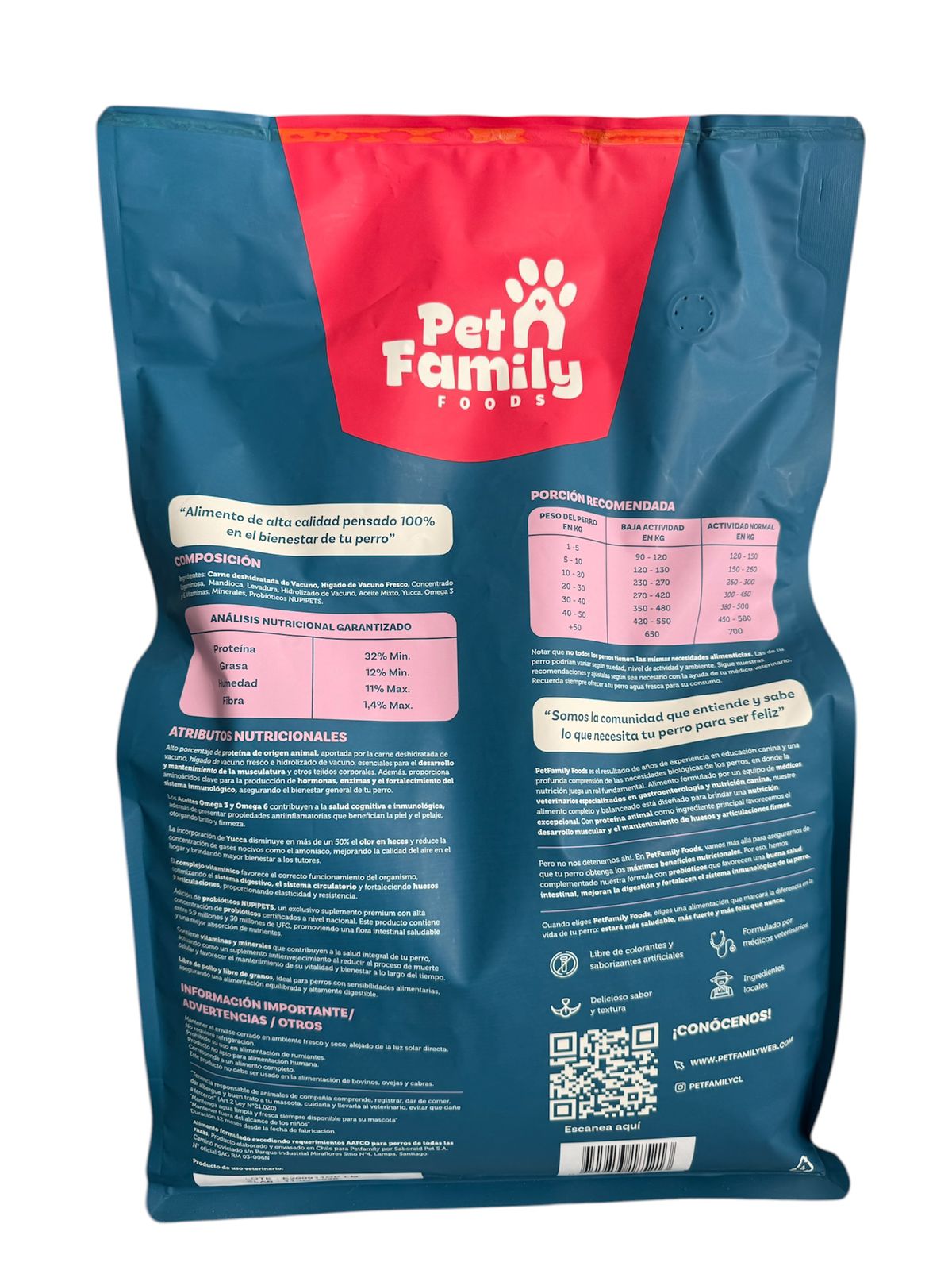 Pet Family Grain Free Vacuno 3 kg | Alimento Perros Razas Pequeñas
