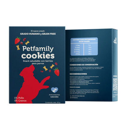 Pet Family Cookies Snack Saludable con Berries para Perros 60 g